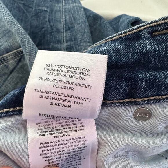 Womens Jeans Size 8 Blue Denim Y2K Distressed Classic Casual - Picture 7 of 8